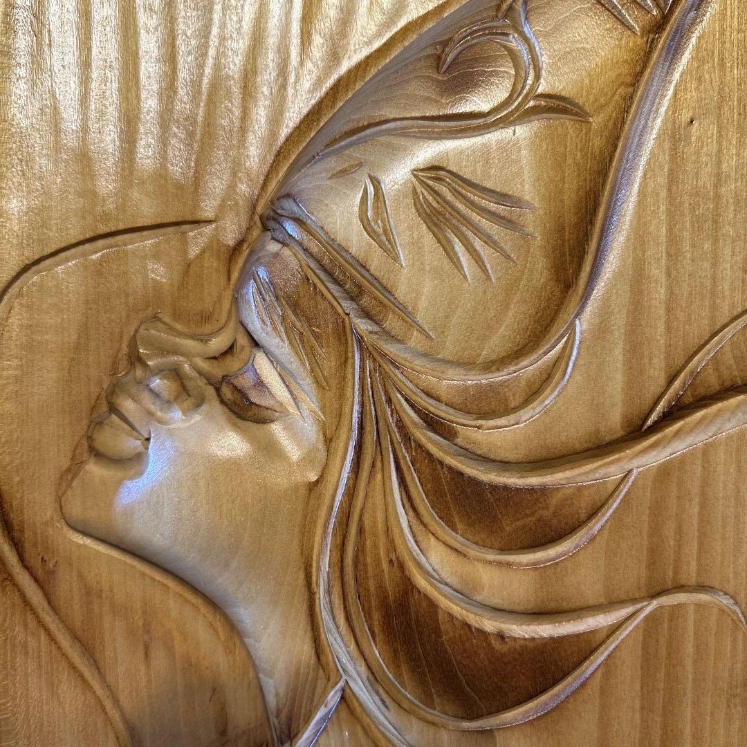 アイヌ木彫り 壁掛 北海道民芸品 - メルカリ