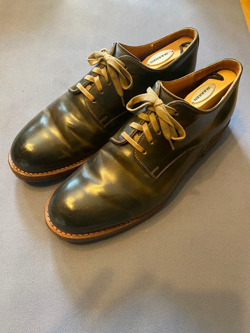 美品★モトMOTOコードバンプレーントゥシューズ CORDOVANサイズ2 27 モト MOTO コードバンプレーントゥシューズ CORDOVAN PLAIN TOE SHOES