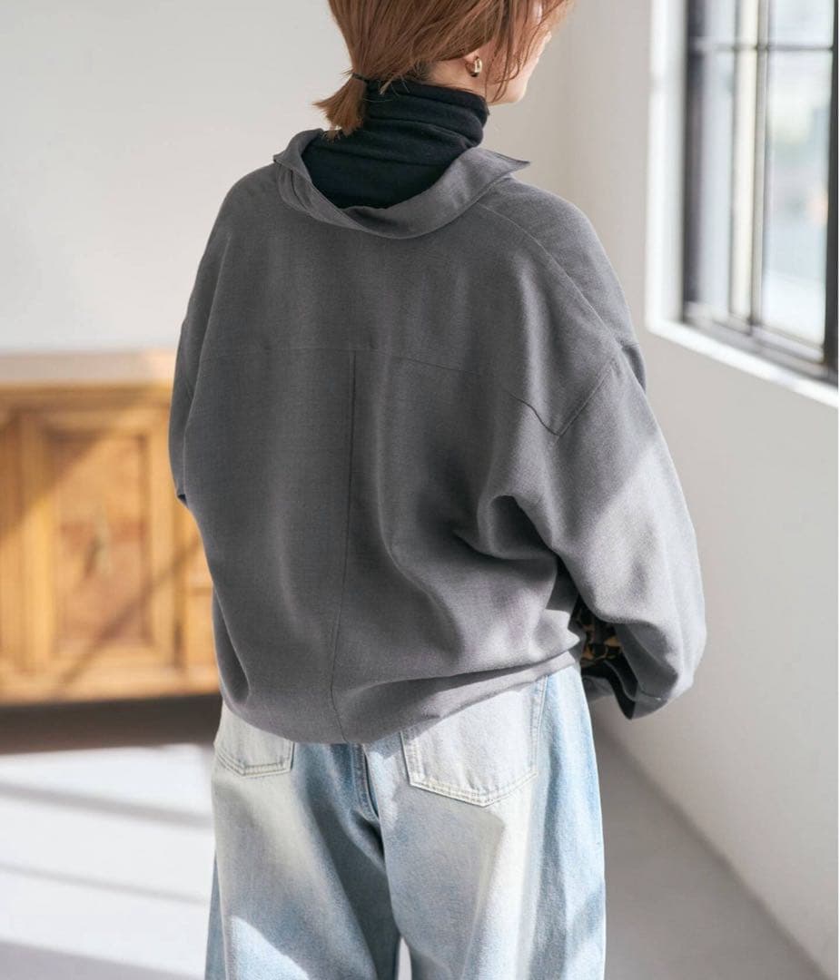 完売品】 Spick and Span ウールライクヘムギャザーシャツ - メルカリ