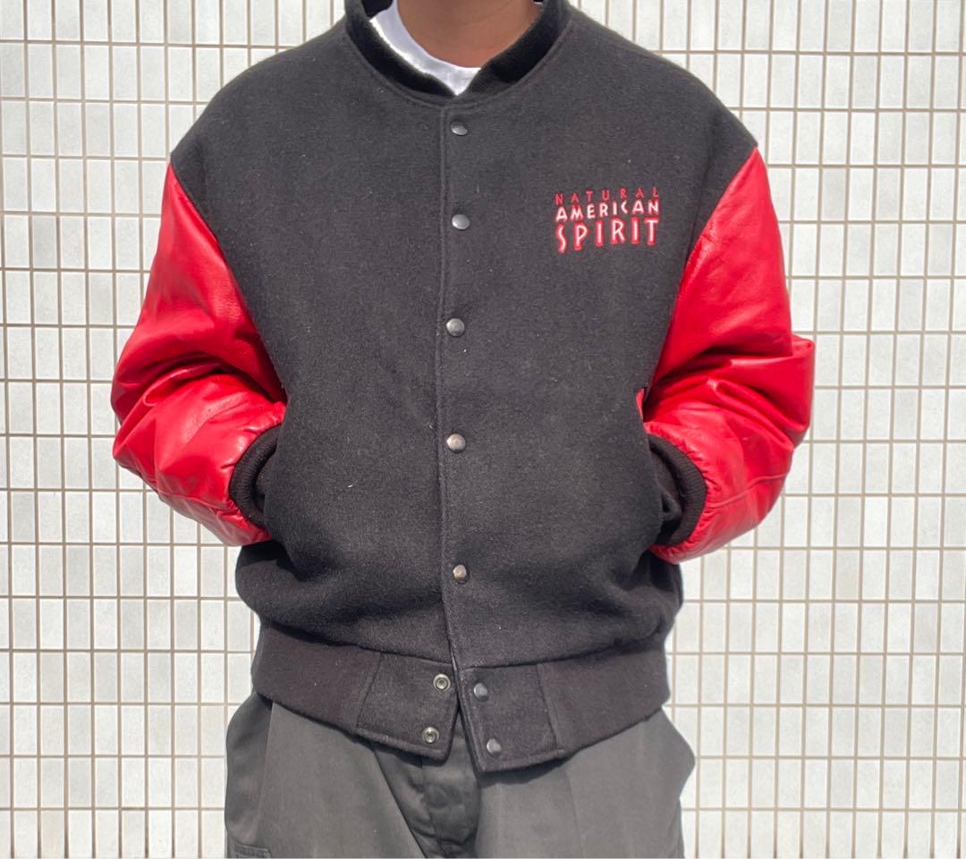 USA製AMERICAN SPIRITレザーバーシティジャケットLヴィンテージ