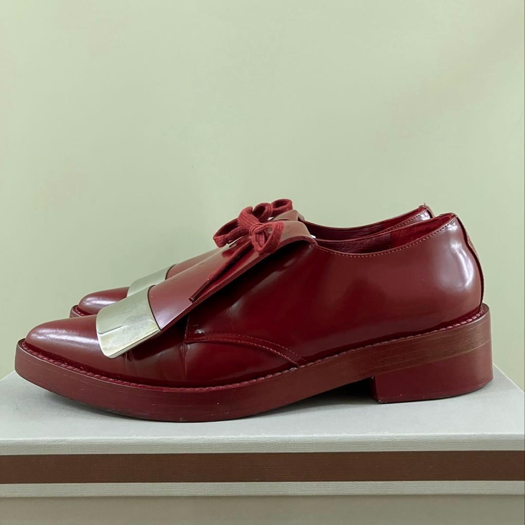 MARNI】RED メタルプレート キルトタン Oxford SHOES - メルカリ