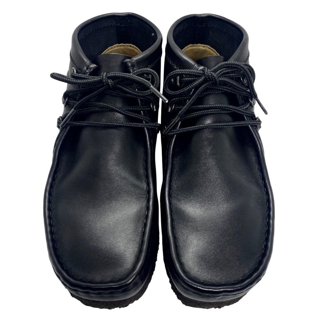 【美品】 Clarks クラークス　ワラビー 26.5cm モカシン 黒 レザー