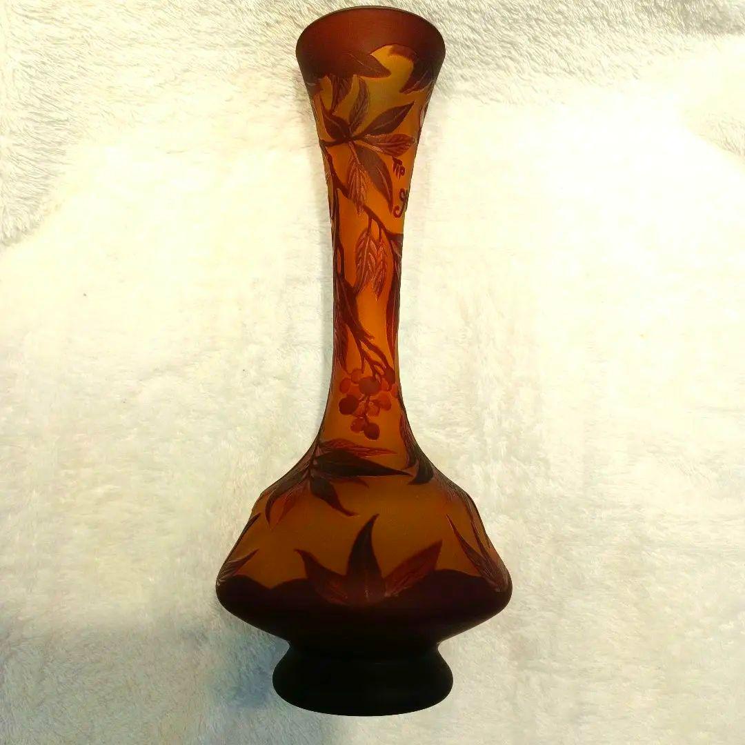 エミール・ガレ tipガレ 花瓶 花入 果実文 - メルカリ