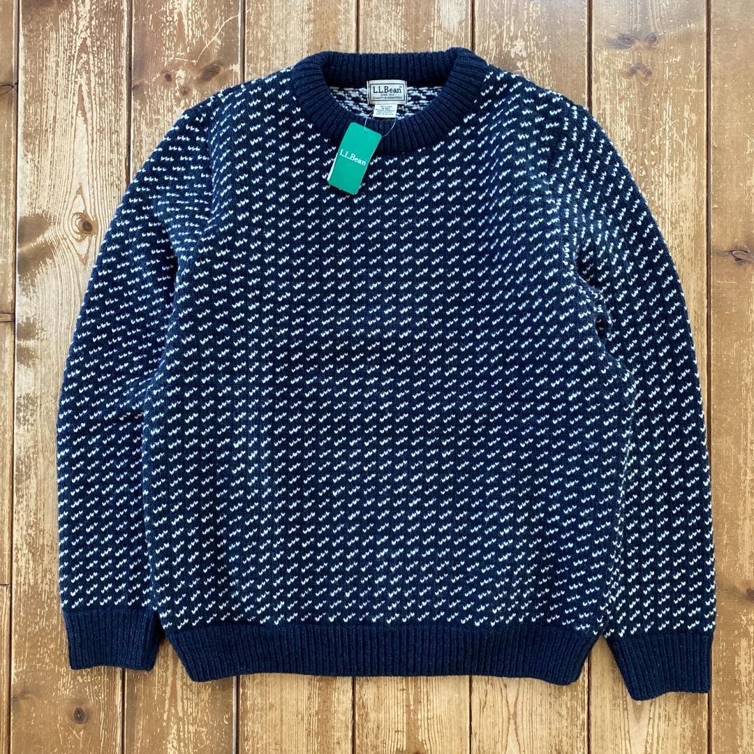 在原みゆ紀さん着 L.L.Bean バーズアイ ニット M ネイビー 新品 現行