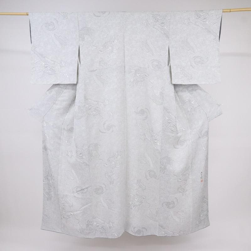 《葵⭐︎裄直し＋作家物◆小紋■龍の舞姿■落款有◆KH1-24》