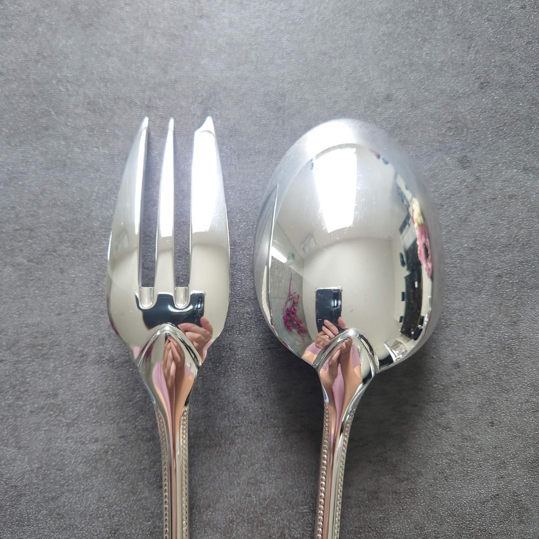 美品 クリストフル パール サービングフォーク サービングスプーン