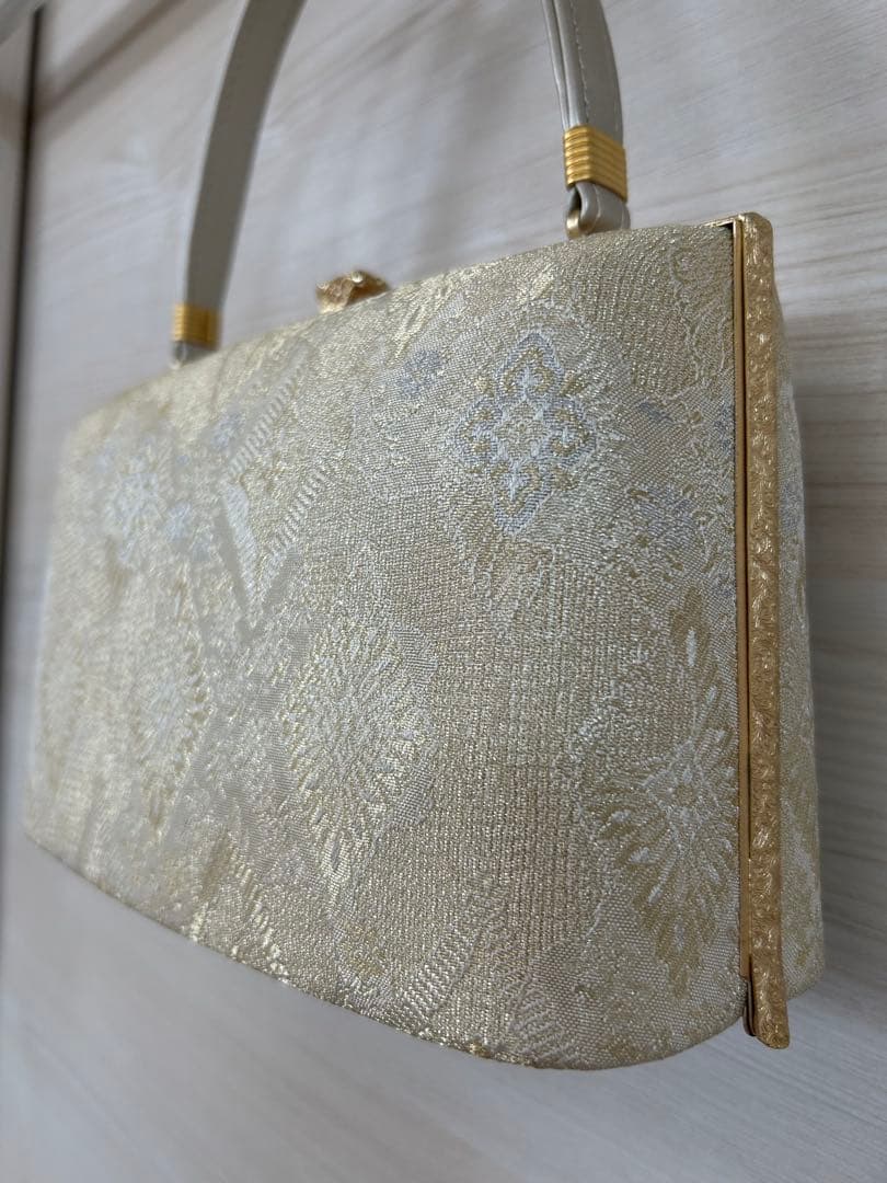 和装用 ゴールドバッグと草履セット お揃い 23.5cm ラメ