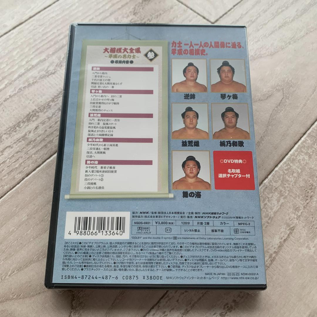大相撲大全集 平成の名力士 参:未使用品DVD