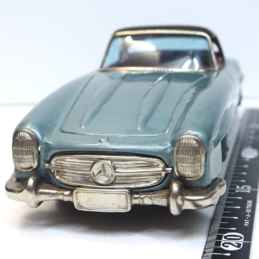 萬代屋【メルセデス ベンツ300SLソフトトップ水色】ブリキtin car 箱無