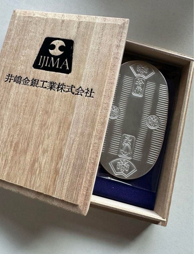 希少　純銀製　大判　小判　造幣局マーク刻印入　100g 天保五両判　桐化粧箱入り m51322703219_1.jpg?1762347913