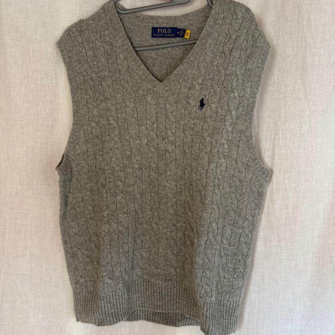 POLO RALPH LAUREN グレー Vネック ベスト M Polo by Ralph Lauren グレー Vネック ベスト M - メルカリ