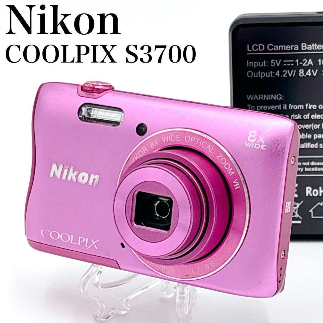 Nikon ニコン COOLPIX S3700 ピンク デジカメ Wi-Fi搭載 - メルカリ