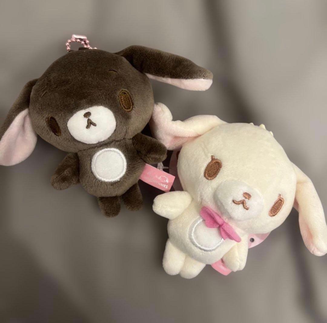 シュガーバニーズ ぬいぐるみマスコット しろうさ、くろうさ サンリオ