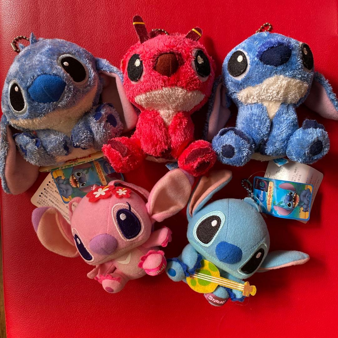 タグ付スティッチぬいぐるみキーホルダーセット - メルカリ