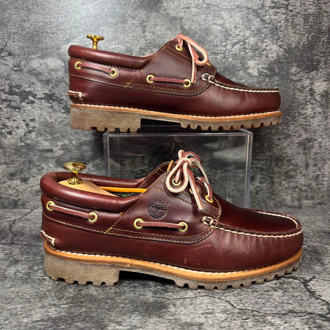 【美品】Timberland デッキシューズ 3Eye 25.5cm モカシン
