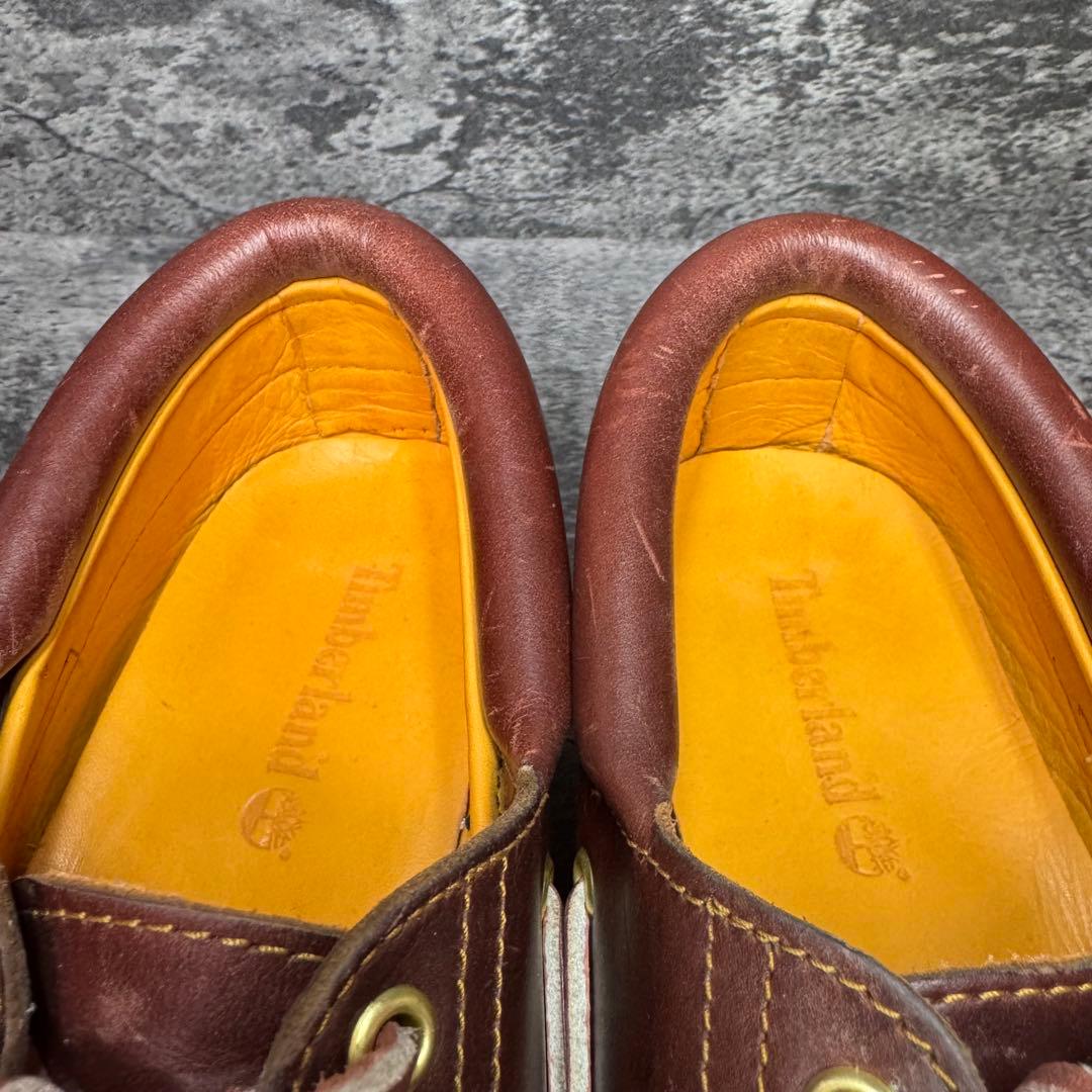 【美品】Timberland デッキシューズ 3Eye 25.5cm モカシン