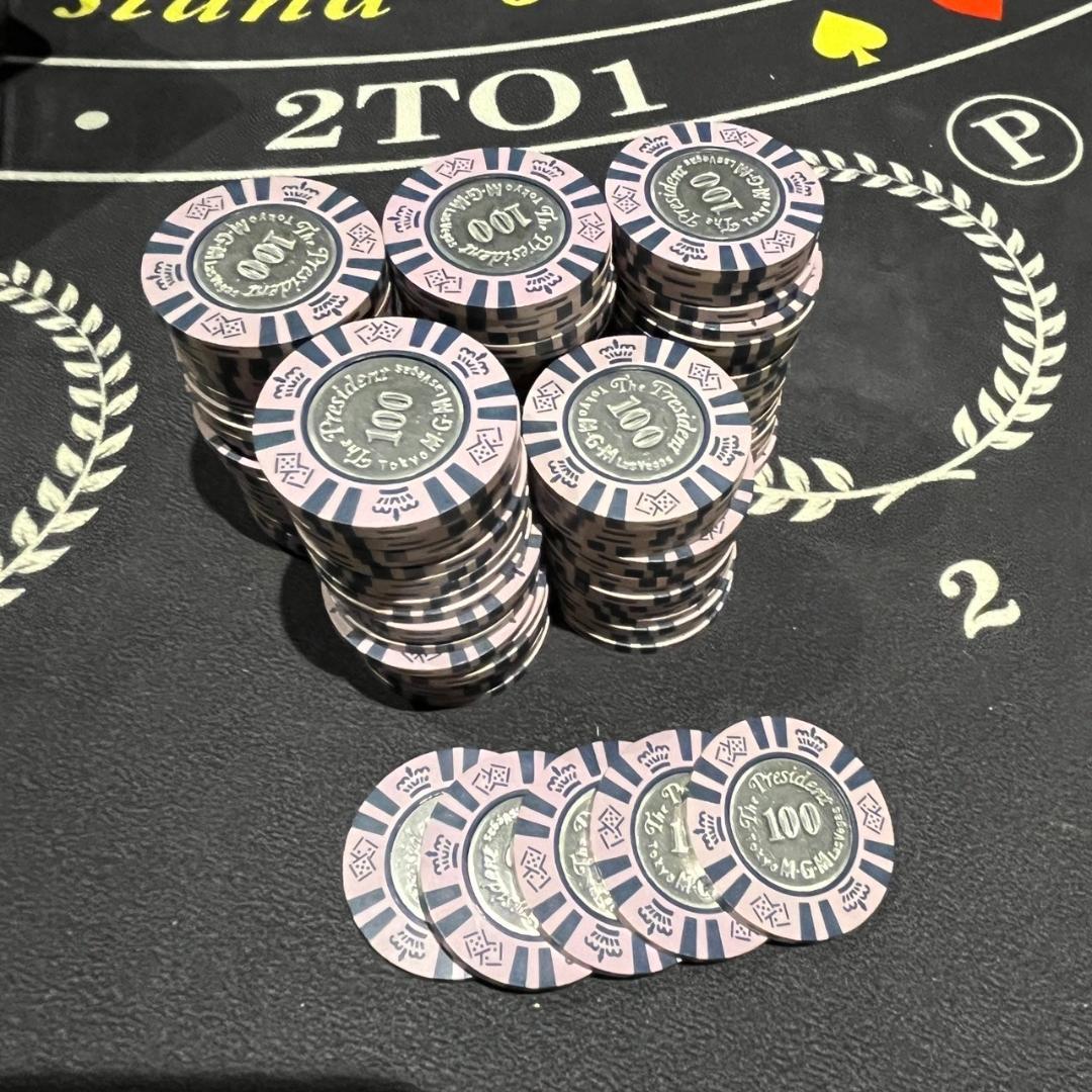 22 MGM社正規品 カジノチップ 100枚 100$ ポーカーチップ  H26 22 MGM社正規品 カジノチップ 100枚 100$ ポーカーチップ H26