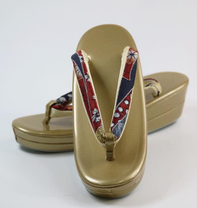 振袖用ゾーリバッグ 帯地使用 かかと高（二段） 振袖 訪問着 袴 新品 F