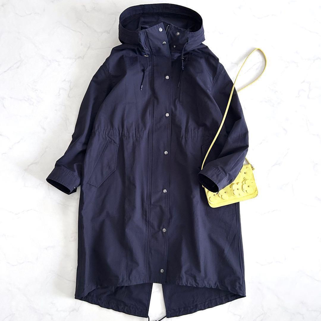 23区 ライトタッサーモッズコート 紺 ネイビー ゆったり オーバー