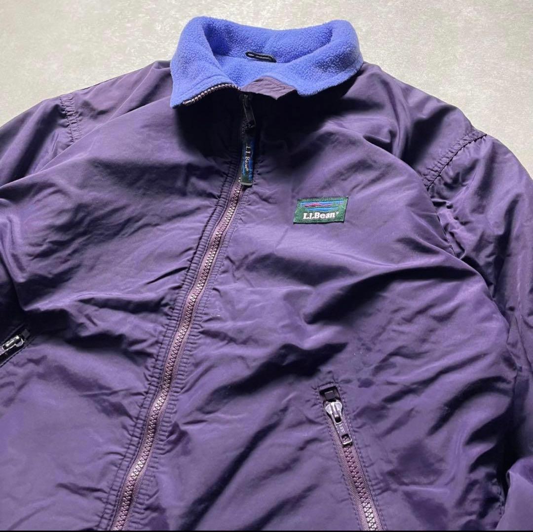 90s L.L.Beanナイロンジャケットパープルウォームアップシェルド