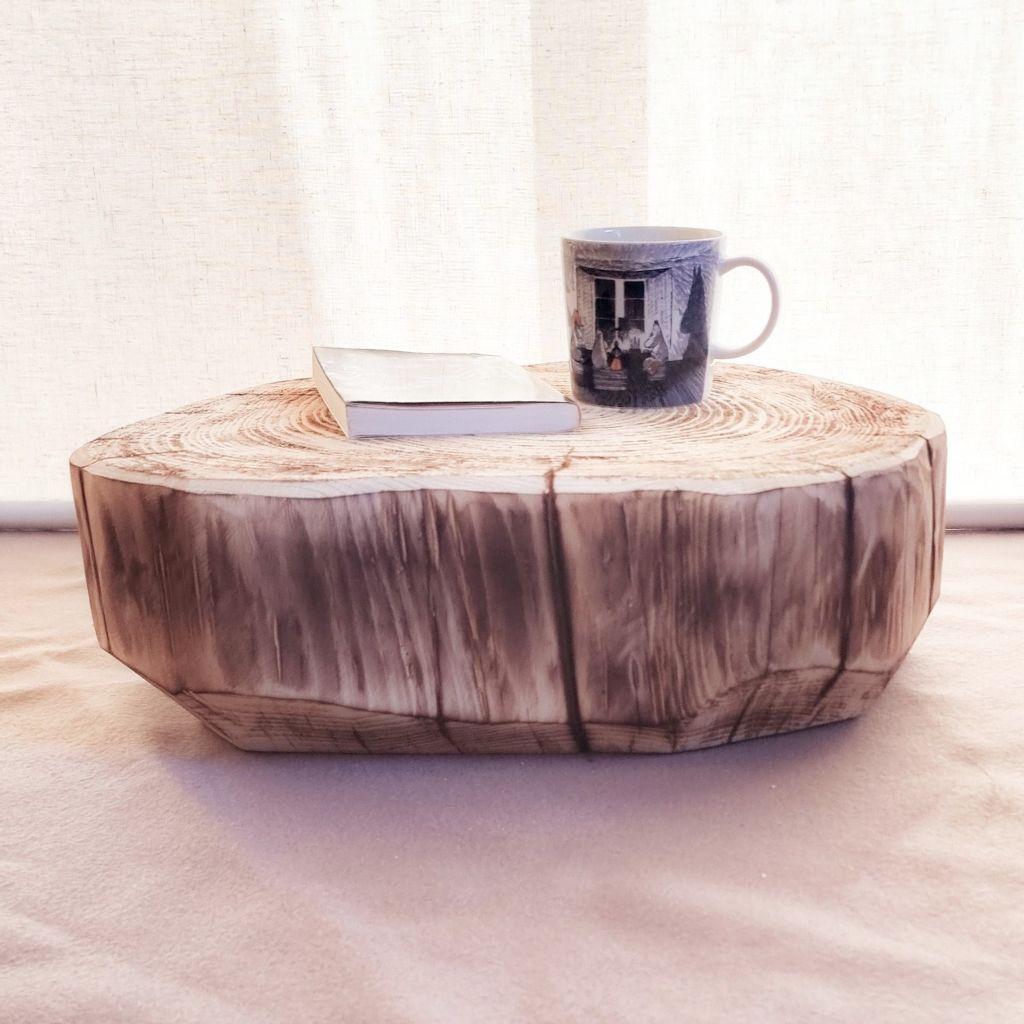 天然アロマ 東濃ひのき テーブル 飾り台 無垢無塗装 オーガニック 炙り