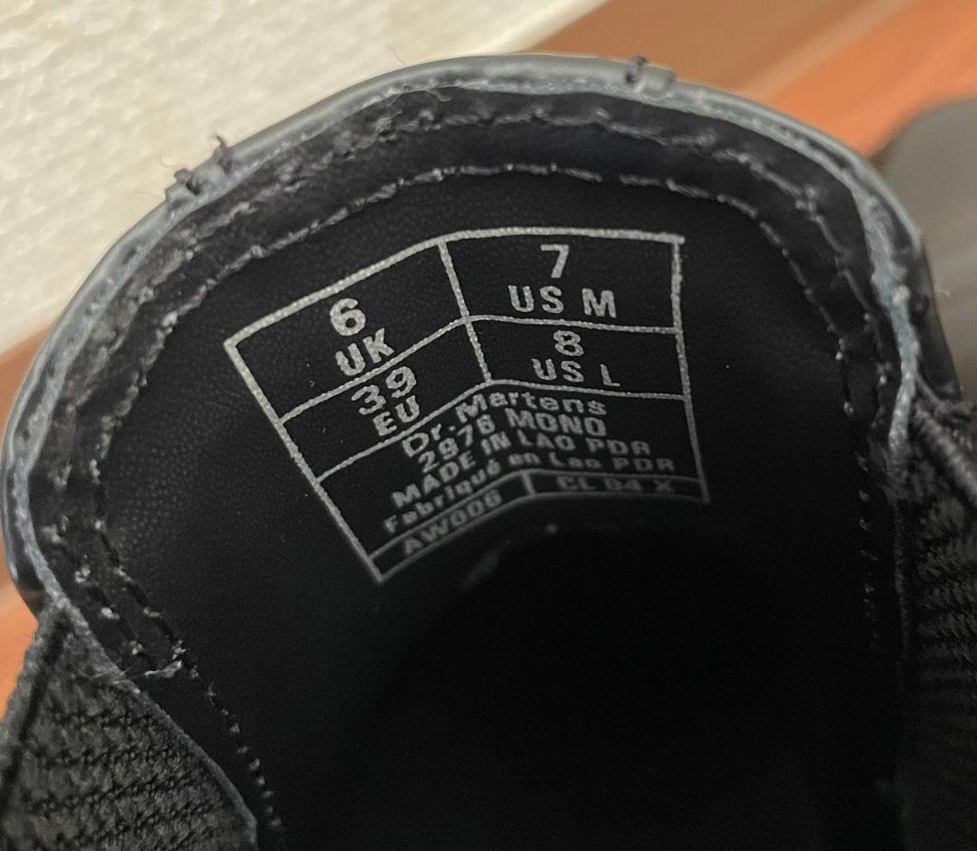 ドクターマーチン　サイドゴアブーツ　25.0cm　ブラック