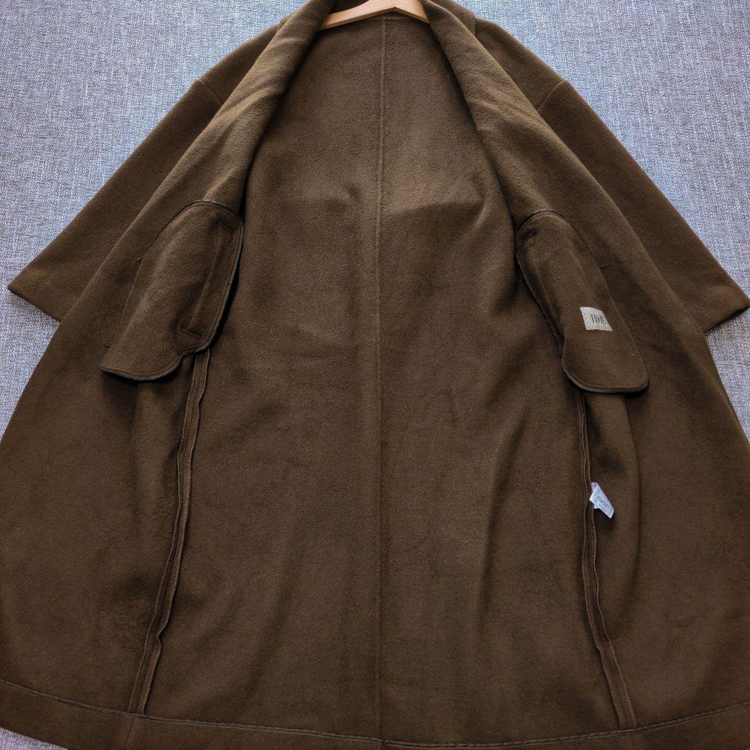 ロペ 近年モデル ショールカラー リバーコート ベルト付き ゆったり