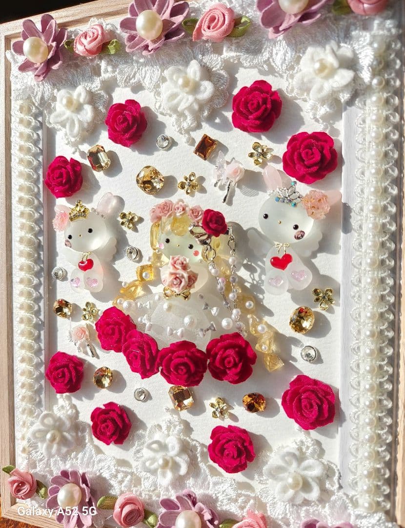 シーグラスアート うさちゃん天使と花嫁♪お取り置き中です(⋆ᴗ͈ˬᴗ͈)”