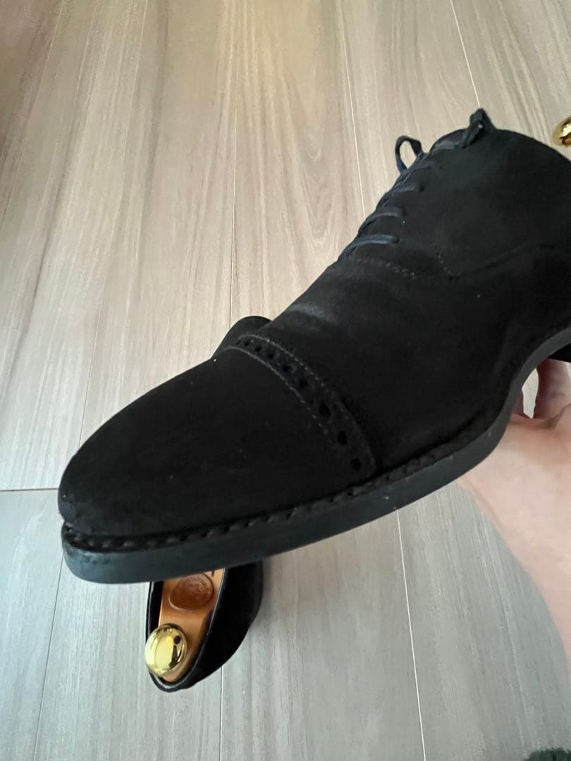 6Dクロケット＆ジョーンズ BELGRAVE 黒スエード ダイナイトソール