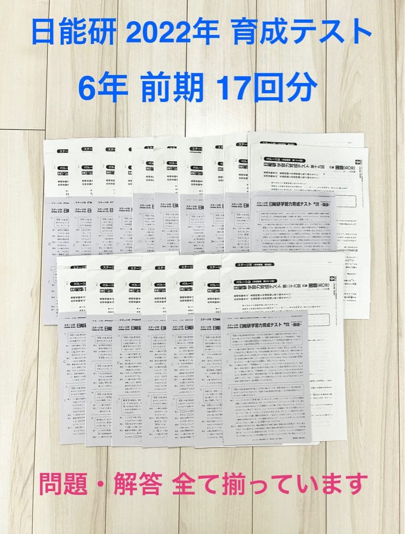 日能研 育成テスト★小6【2022年度 前期】欠品なし★6年生 日能研 育成テスト☆小6【2022年度 前期】欠品なし☆6年生