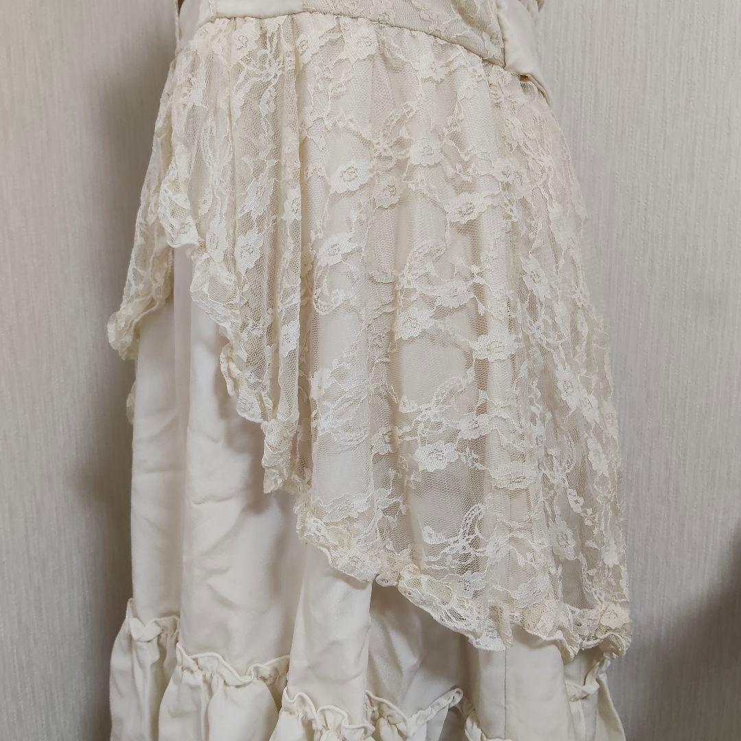 axes femme アイボリー レース装飾 ノースリーブワンピース ロリータ