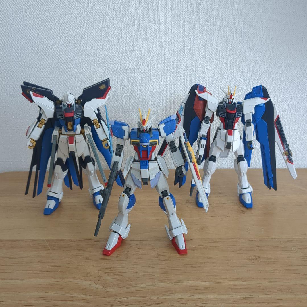 ジャンク】HGガンプラ 3体セット(インパルス・フリーダム・ストライク