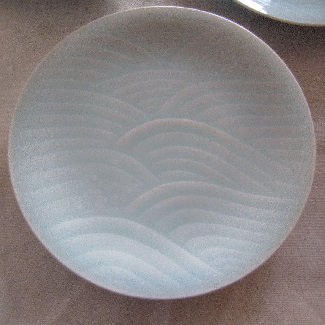 人間国宝 快山窯 塚本快示 青白磁 青海波紋皿6枚 - メルカリ