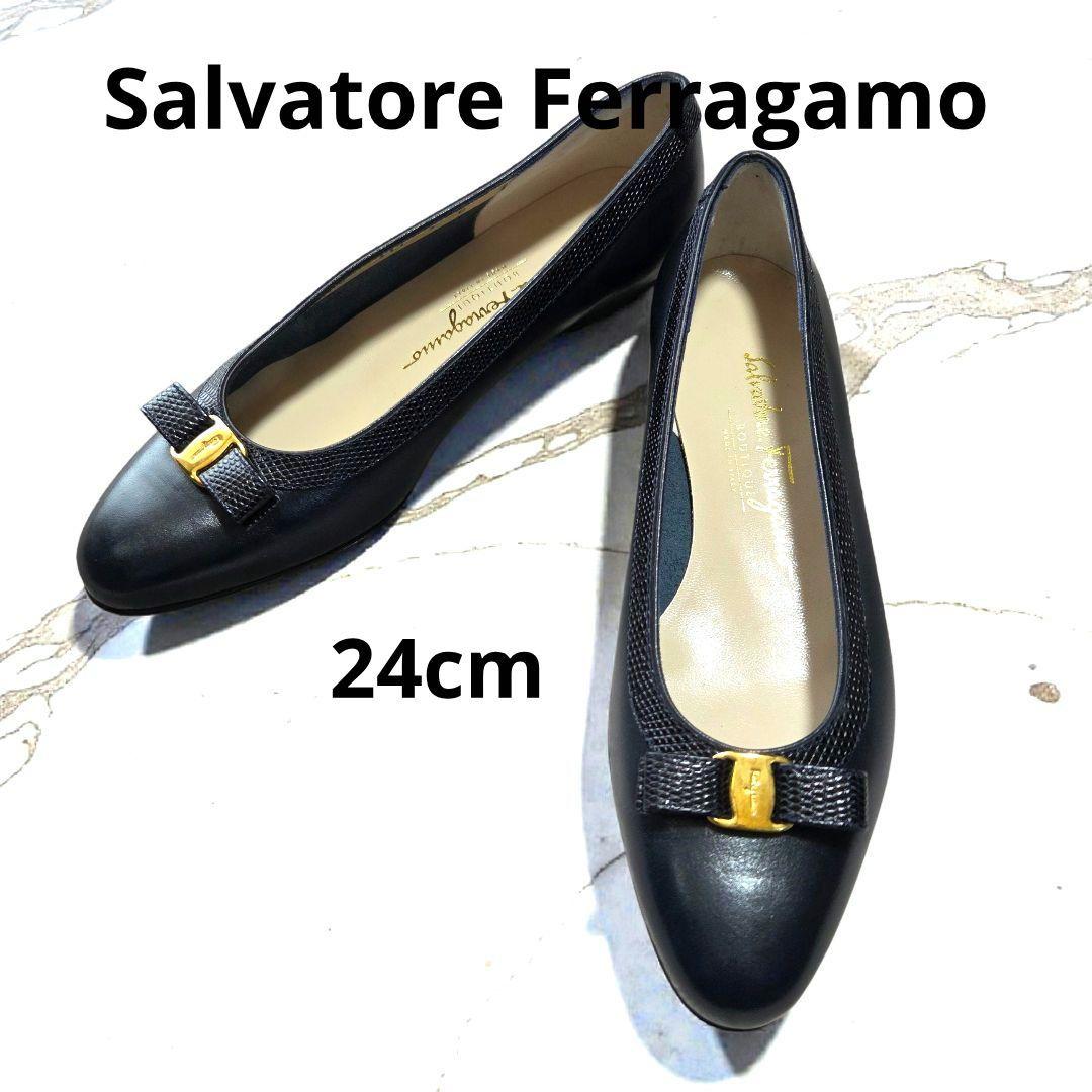 Salvatore Ferragamo フェラガモ パンプス 24cm - メルカリ
