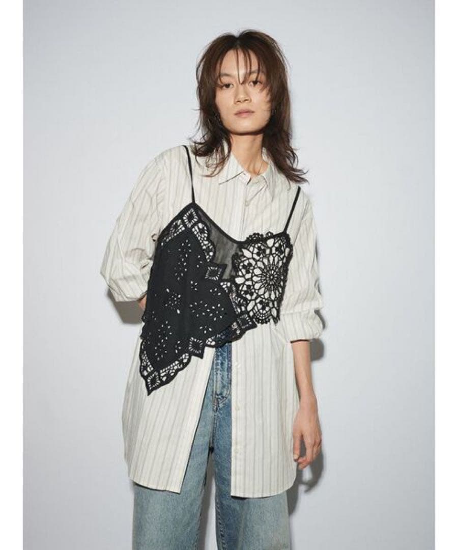 【Htage】パッチワークレースキャミソール Htage（テージ） キャミソール 「Htage」パッチワークレース