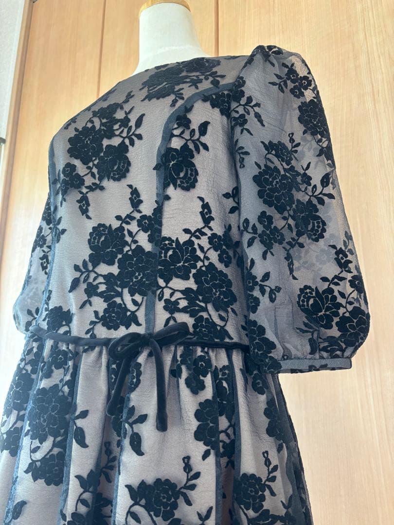 M's GRACY エムズグレイシー ワンピース 38 花柄 結婚式 フォーマルの