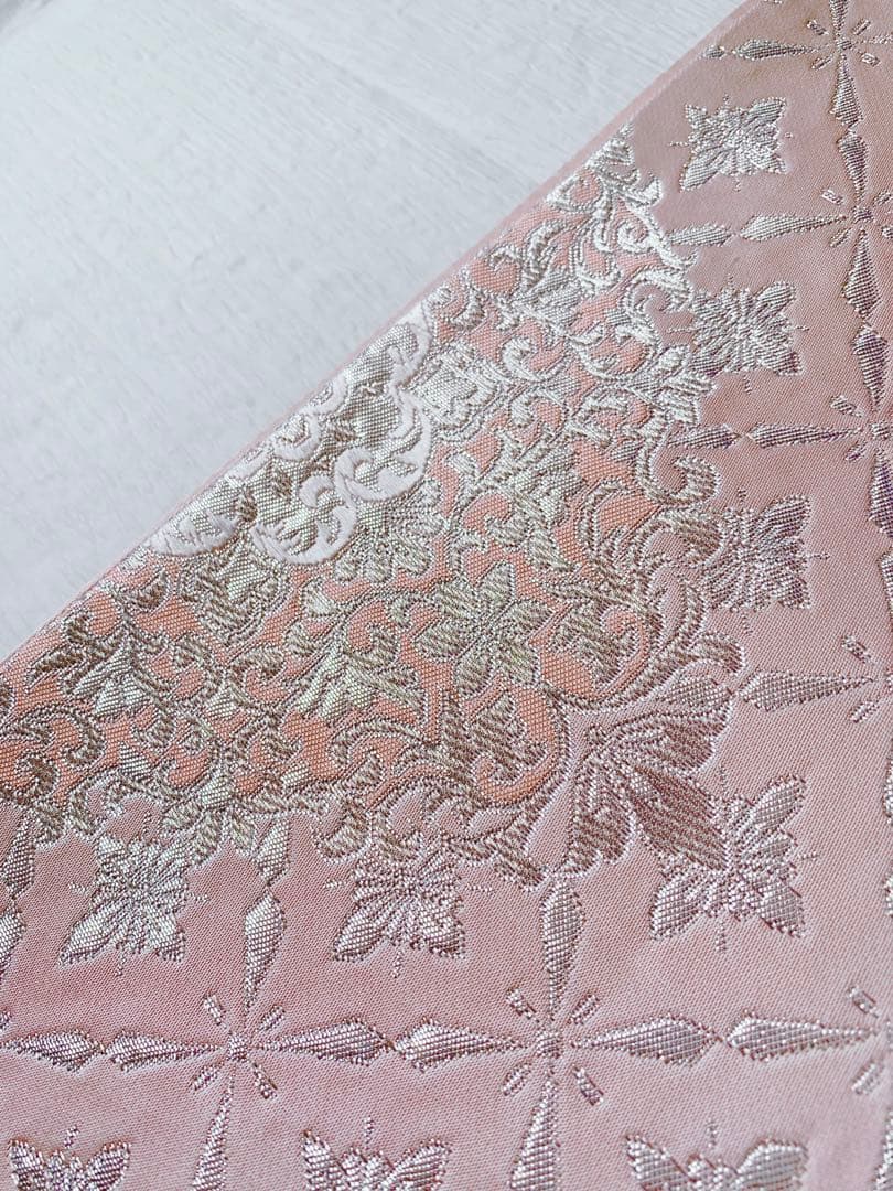 正絹 袋帯 六通柄 唐織 銀糸 正倉院菱華 アラベスク - メルカリ