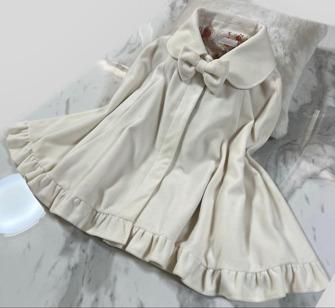 は*け様 《未使用》LIZ LISA Fsize ポンチョ ケープ コート リボ