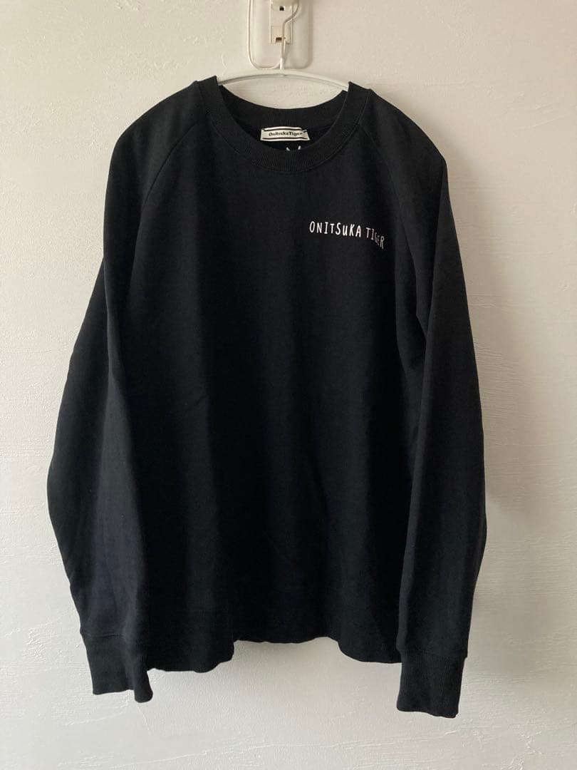 m*a様 【美品】オニツカタイガー 刺繍 スウェット トレーナー 黒