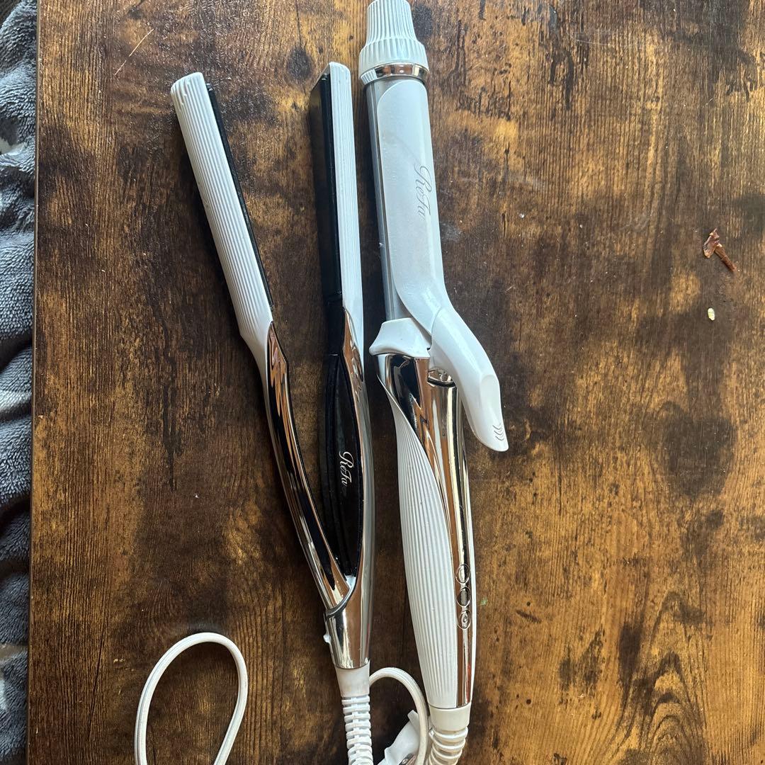 ReFa ストレートヘアアイロン ホワイト　コテ28m セット売り リファ ストレートアイロン プロ（ホワイト） プレゼント ギフト 誕生