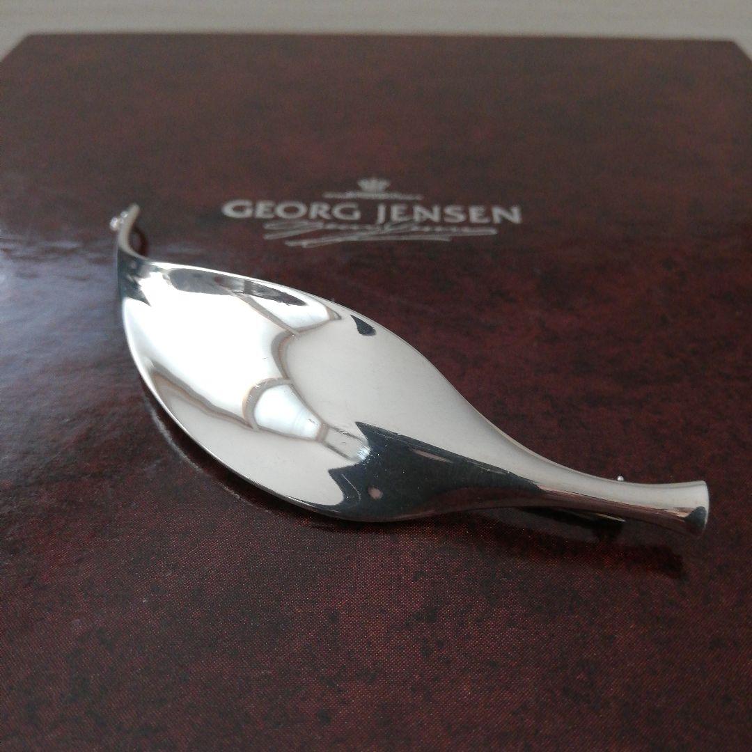 美品ジョージジェンセン プリュム羽 リーフ ブローチ 391 TORUN - メルカリ