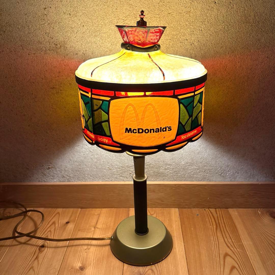 70年代 マクドナルド ステンドグラス アドバタイジング ランプ ライト