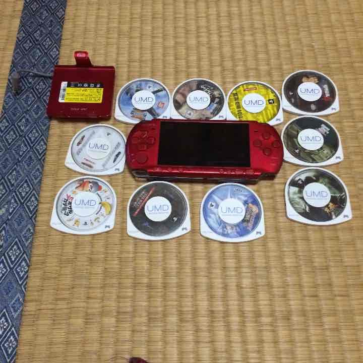 PSPと充電器とソフト PSP 充電器 ACアダプター PSP-1000 PSP-2000 PSP-3000 対応 互換 充電