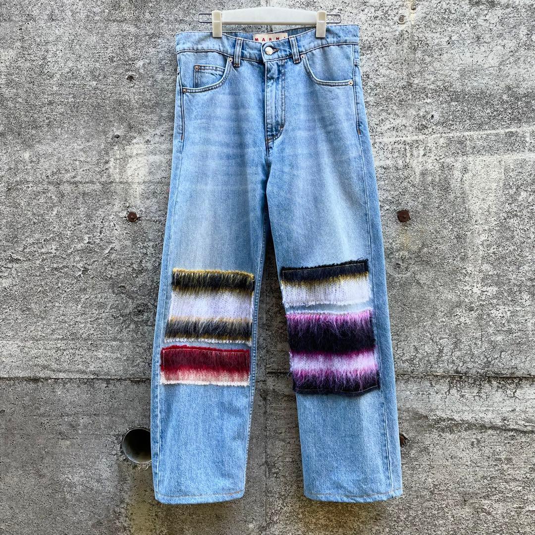 MARNI マルニ モヘアパッチ デニムパンツ 28 ジーンズ デニム - メルカリ