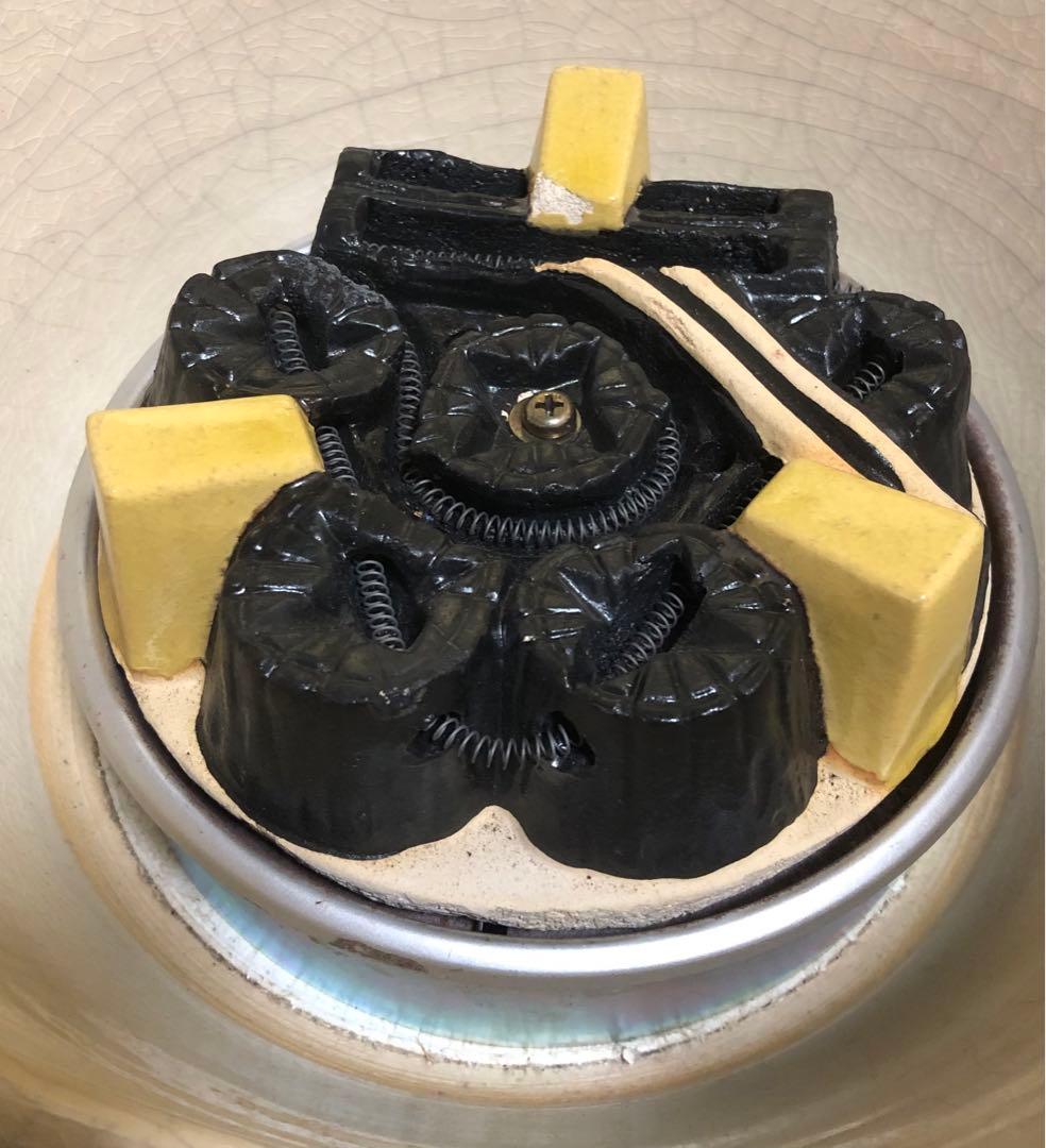 《R》茶道具 野々田式 風炉型電熱器 白さつまA 元箱　260120き5