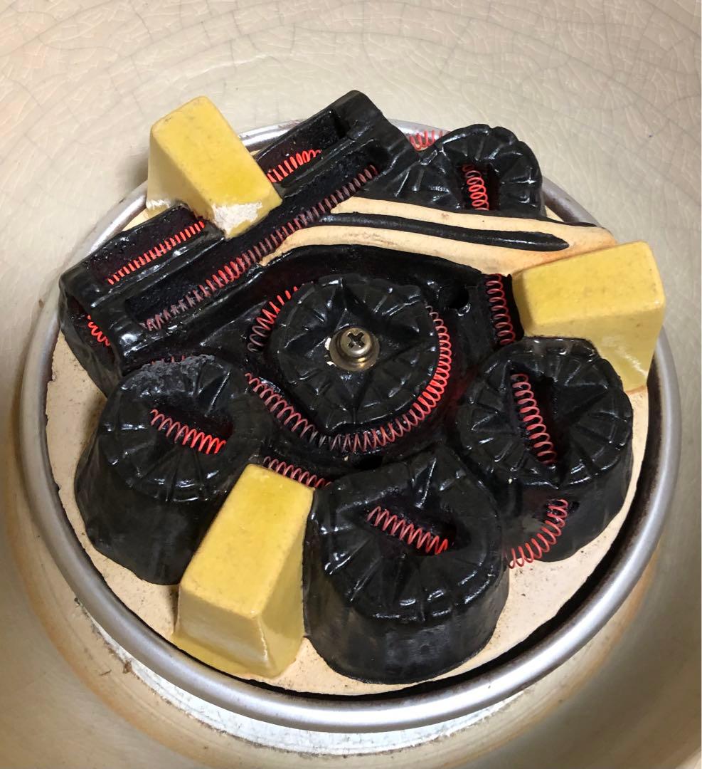 《R》茶道具 野々田式 風炉型電熱器 白さつまA 元箱　260120き5