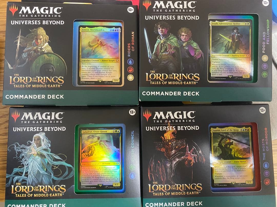 新品未開封 4種セット 指輪物語 統率者デッキ 英語版 MTG】指輪物語統率者デッキ「モルドールの軍勢」とコレブサンプル