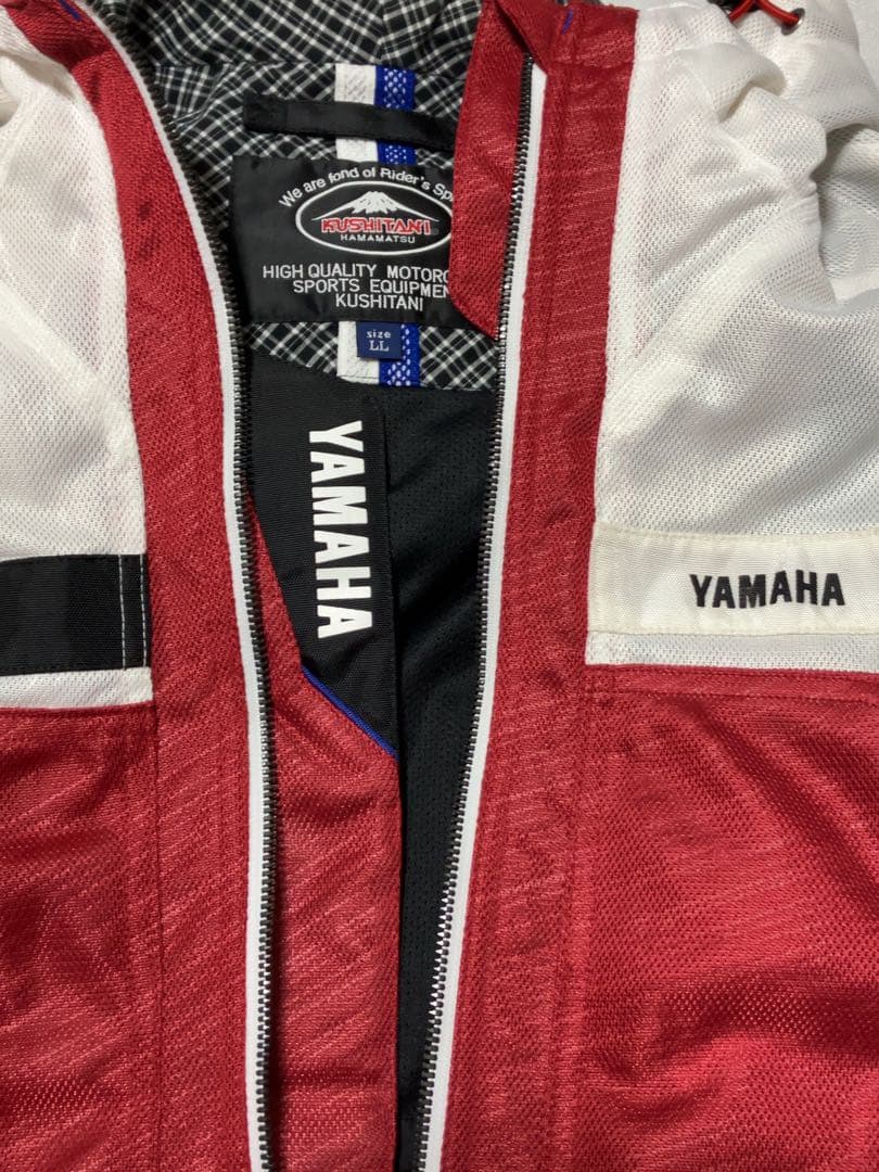 KUSHITANI バイクジャケット 赤/白 LL