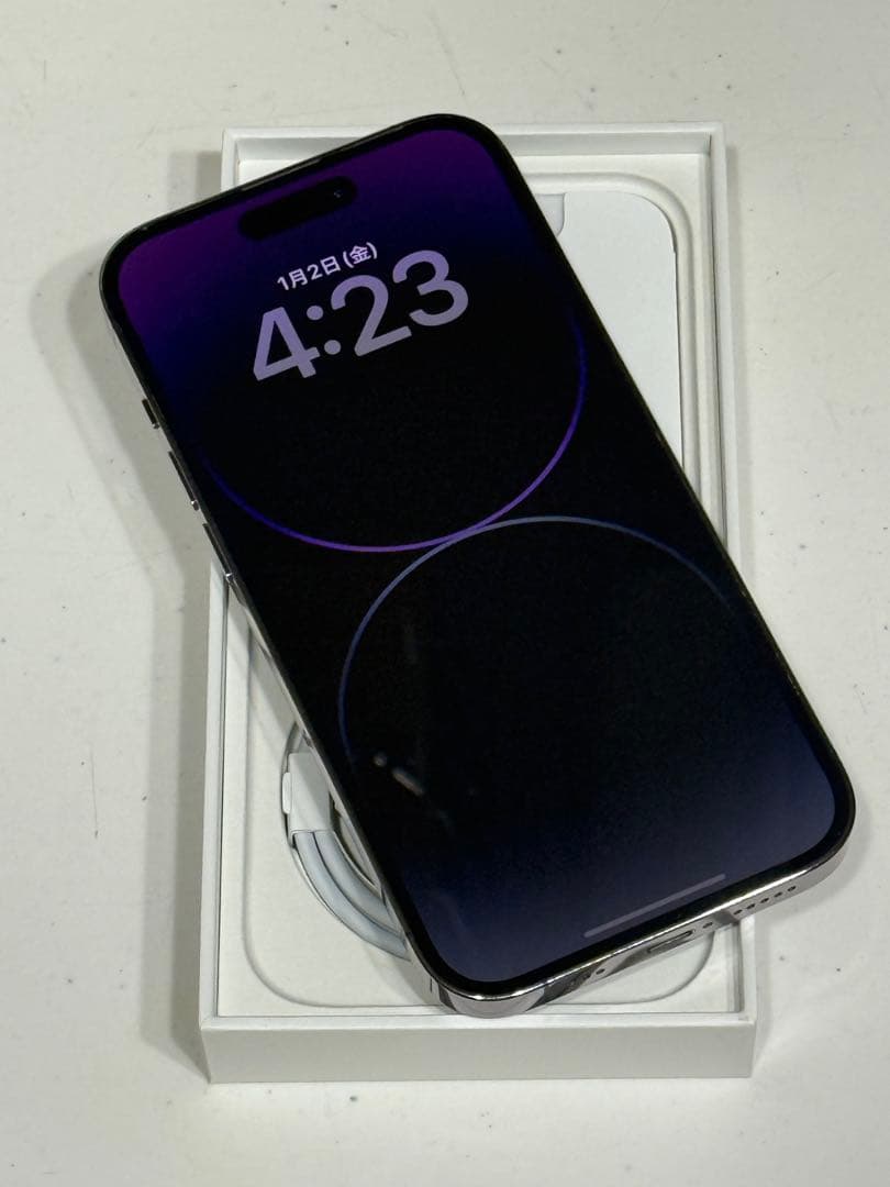 iPhone 14pro 256GB ディープパープル　バッテリー82% Amazon.com: Apple iPhone 14 Pro Max, 256GB, Deep Purple for T