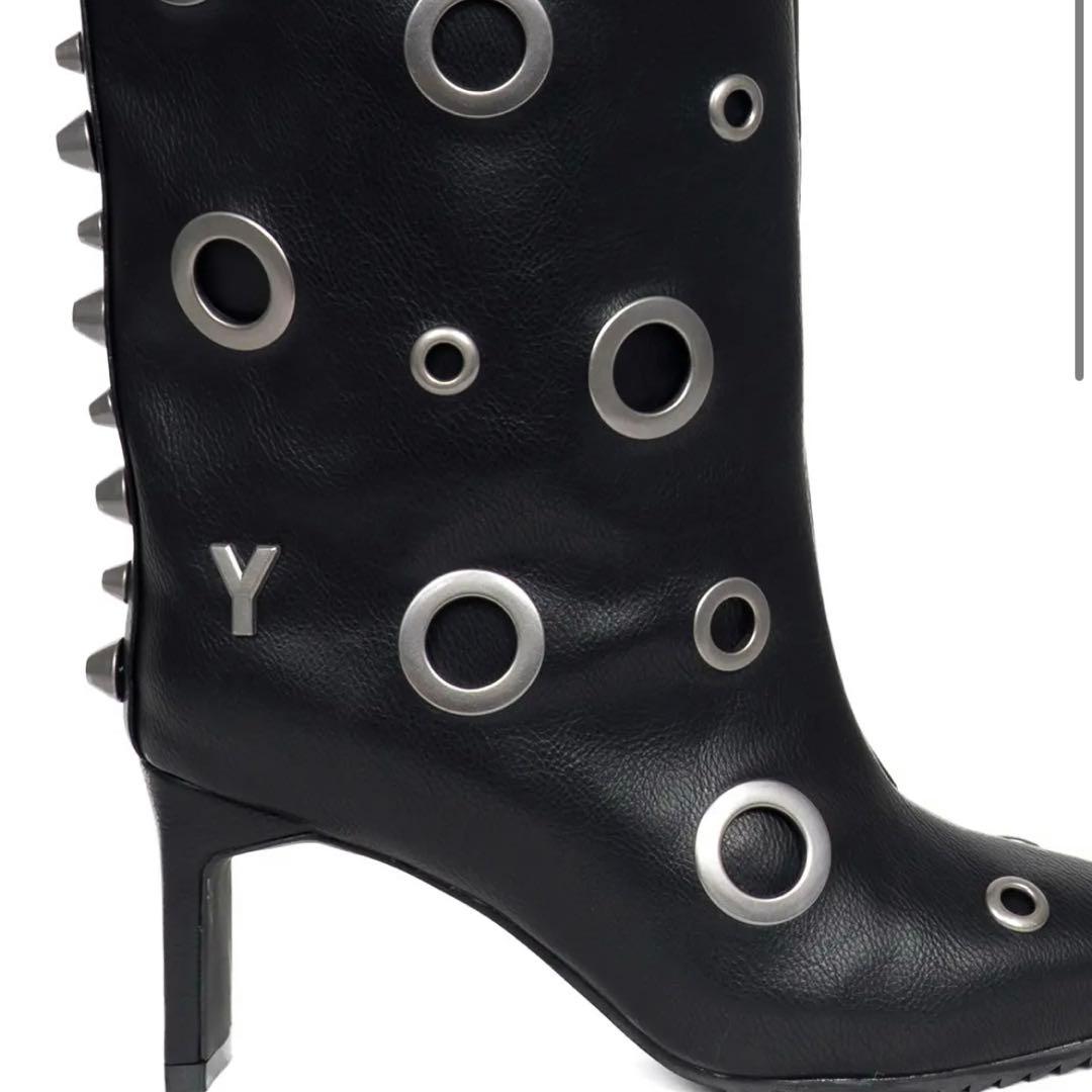 YELLO GUNNER LONG BOOTS スタッズ y2k Lサイズ - メルカリ